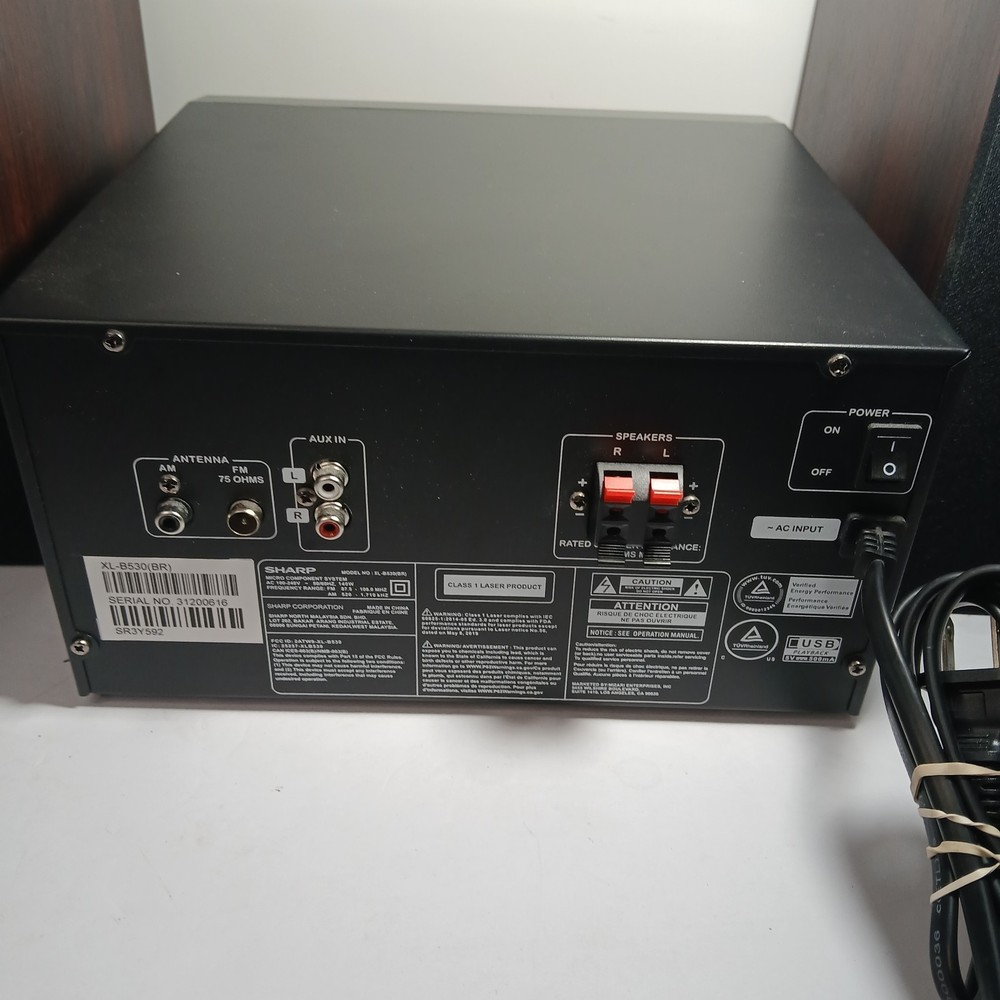 Sharp XL-B530 Bluetooth Micro Component System CD Player Speakers W/ Remote