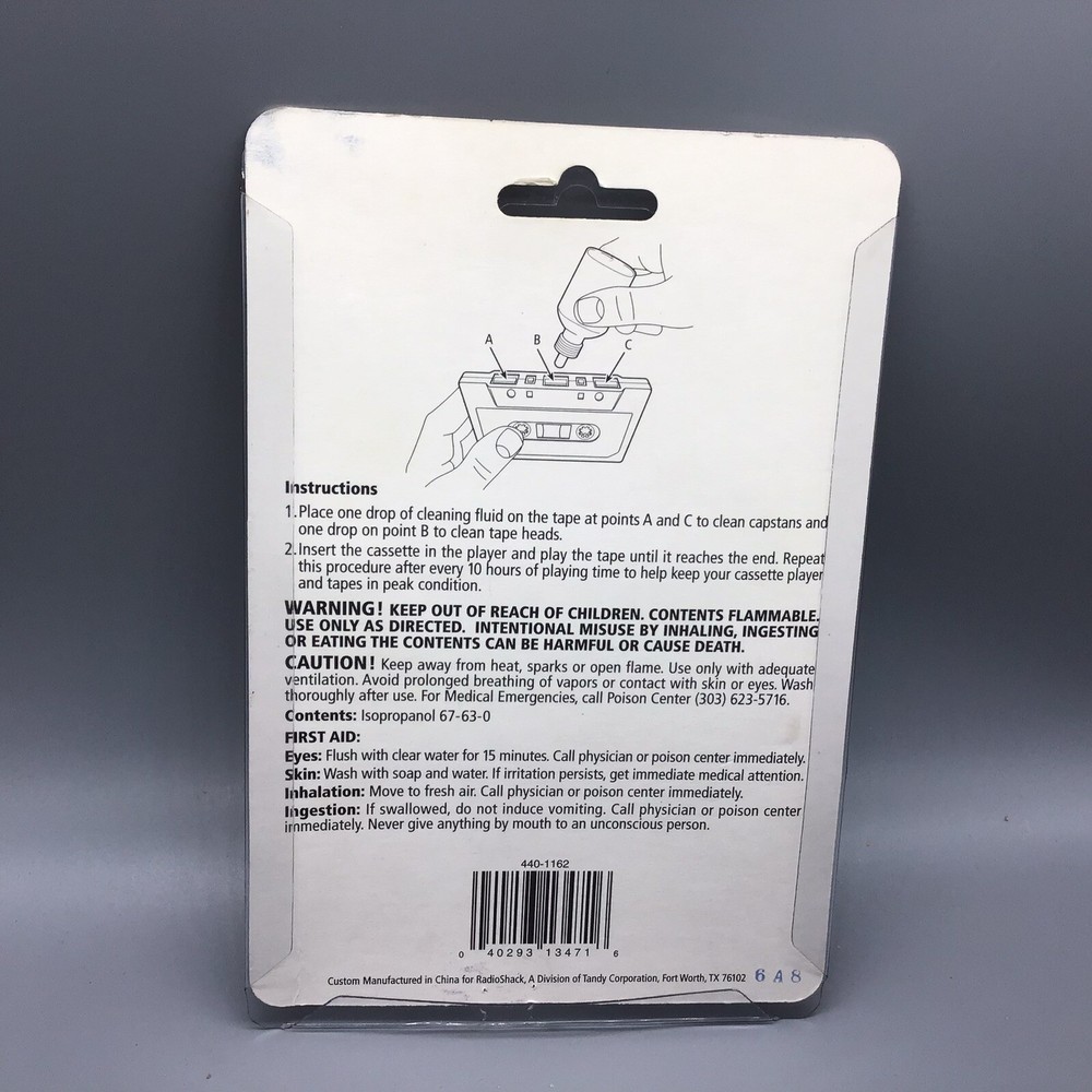 Radio Shack Two Way Cassette Deck Cleaning Kit NIP