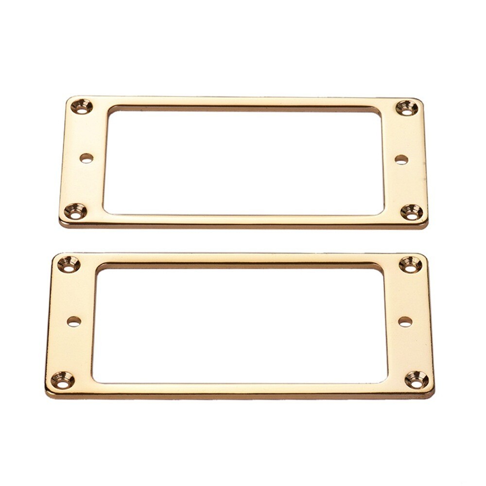 2Pcs Guitar Humbucker Pickup Mounting Ring Frame Bridge Neck Flat Bottom
