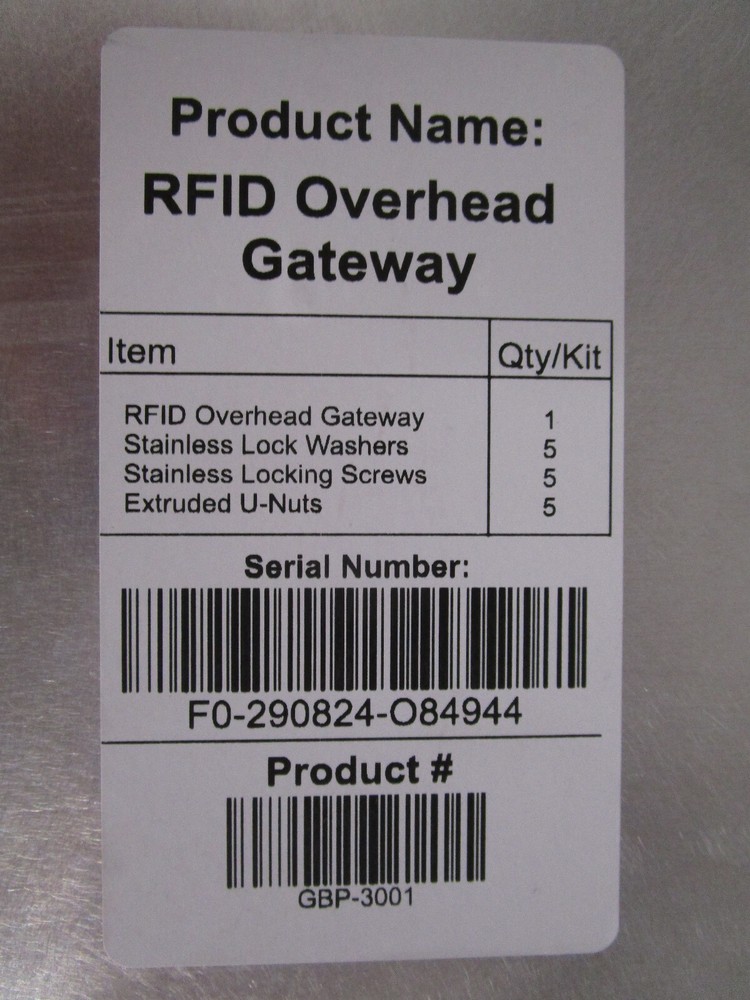 New RFID Overhead Gateway GBP-3001