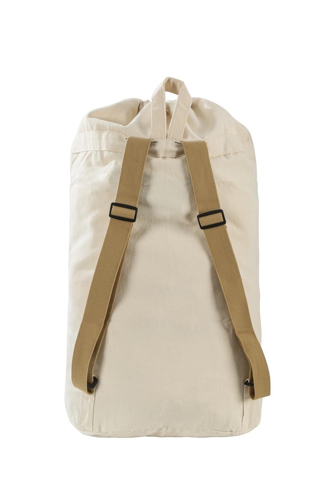 Canvas Laundry bag Washable backpack Adjustable Straps Large Front Pocket