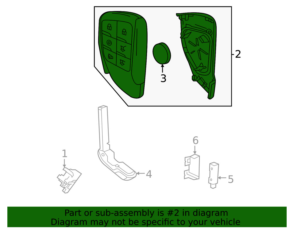 Genuine GM Keyless Entry Transmitter 13560220