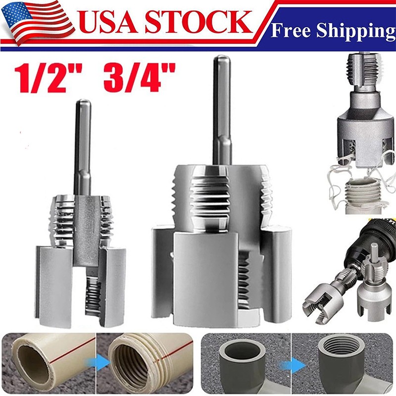 Integrated Internal & External Pipe Threading Tool For 1/2'' / 3/4'' Water Pipes