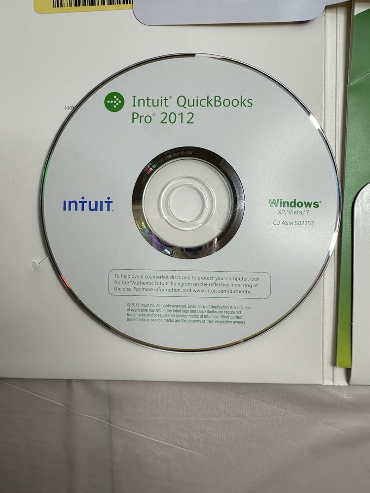 Intuitive QuickBooks Pro 2012 Windows XP/Vista/7 CD
