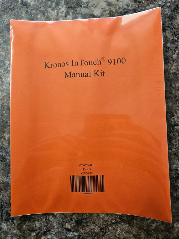Kronos InTouch 9100 Time Clock - Factory Reset - with Power Adapter