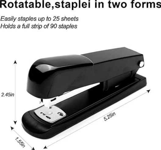 Office Stapler 25 Sheet Capacity Automatic Desk Stapler with Staples Remover