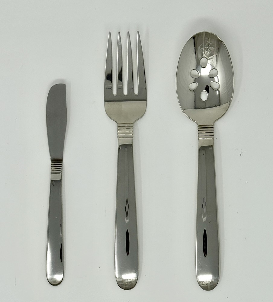 Oneida Raffia 3 Piece Serving Set Quality Stainless