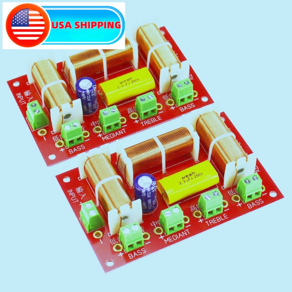 Crossover Audio 4-Way 3 Way Crossover Speakers Filter Frequency Divider 200W