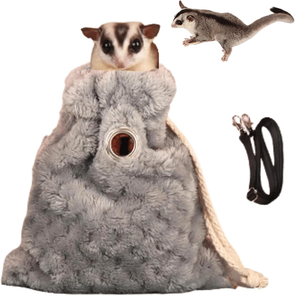 Sugar Glider Bonding Pouch - Soft Sleeping Pouch with Breathable Vent & Drawstri