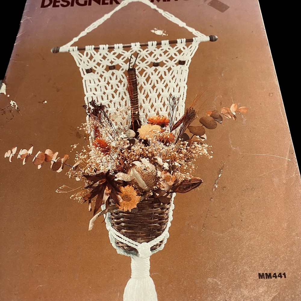 Vintage Macrame Pattern Book Craft Designs Plant Wall Decors