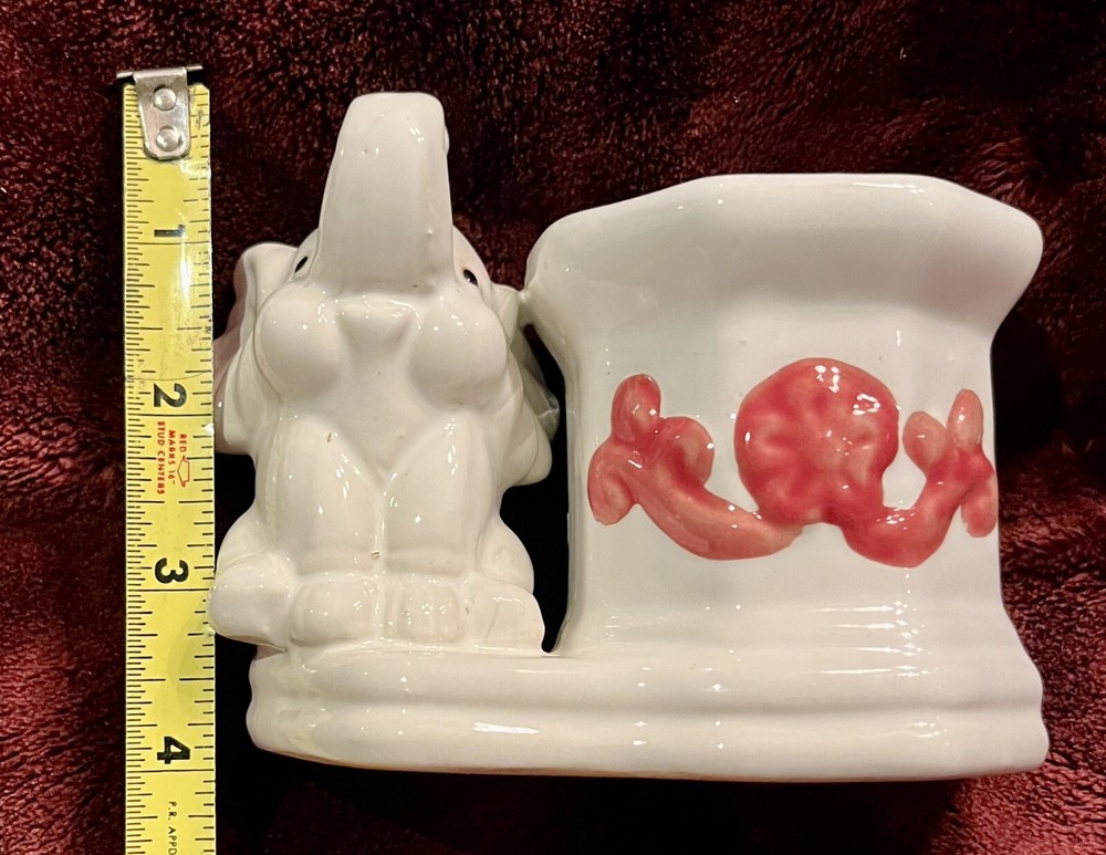 Glazed ceramic elephant planter