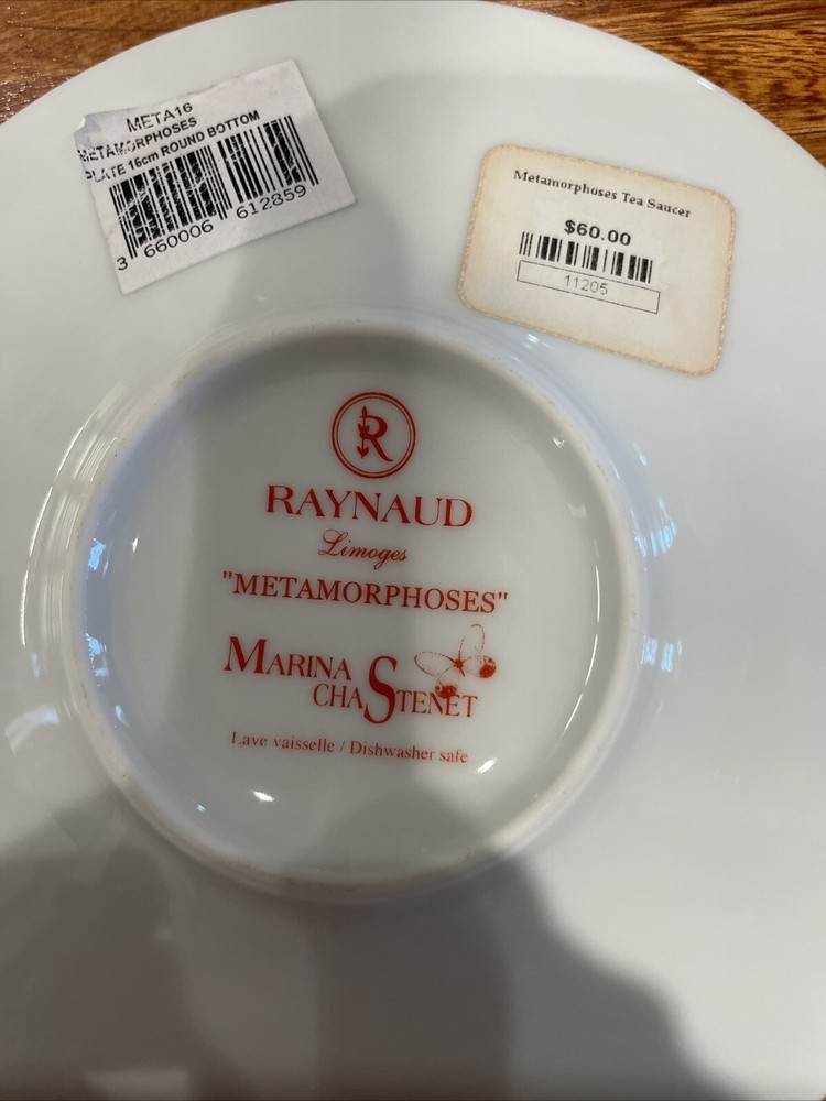 RAYNAUD METAMORPHOSES TEA SAUCER, NWT! PRISTINE.