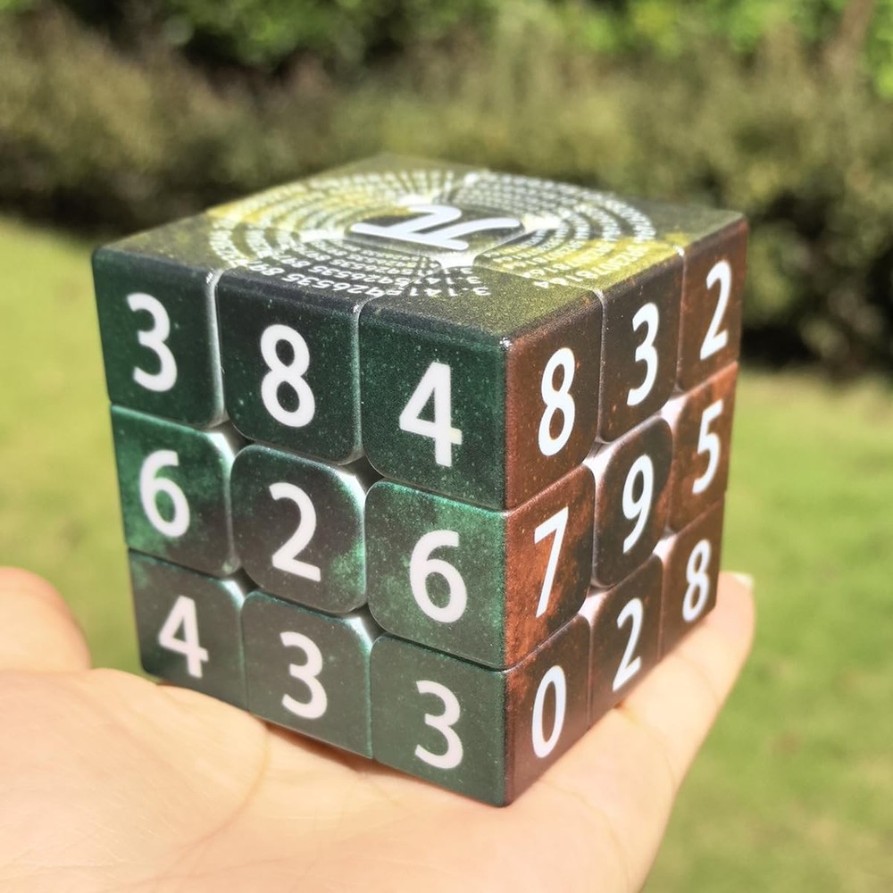 3x3 Speed Cube, Mathematical Pi Magic Cube UV Printing Educational Puzzles Br...