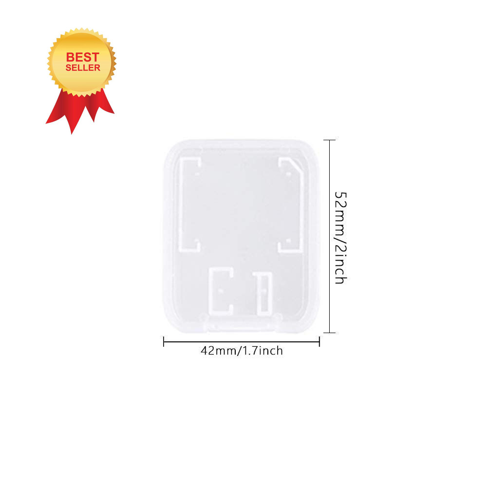 Clear Plastic Memory Card Case Compatible with SD SDHC SDXC Micro White