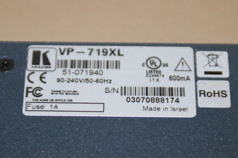 Kramer VP-719xl Presentation Switcher/Scaler