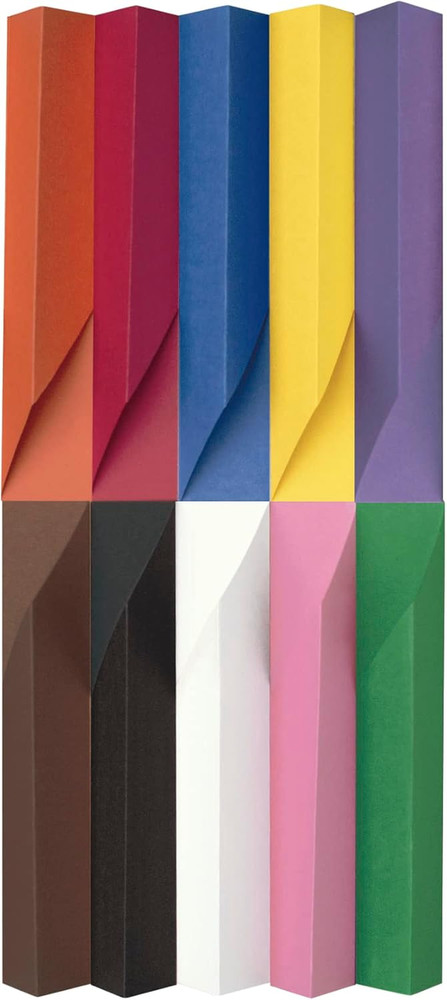 (Formerly ) Construction Paper, 10 Assorted Colors, 12" X 18", 50 Sheets