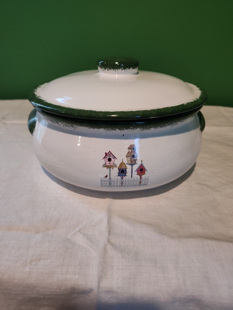 Decorative Birdhouse Lided Container