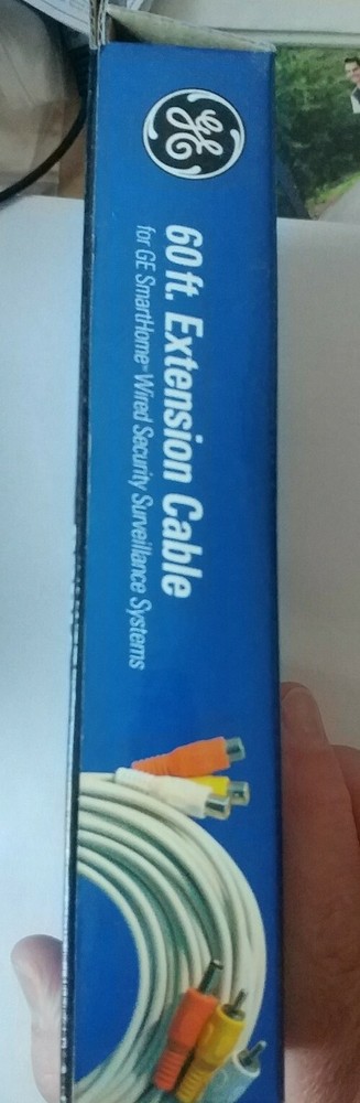 GE 60 FT RCA Extension Cable SmartHome Wired Security Surveillance Systems Pkg