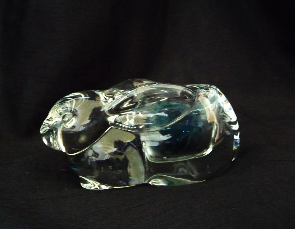 GLASS BUNNY CANDLE HOLDER