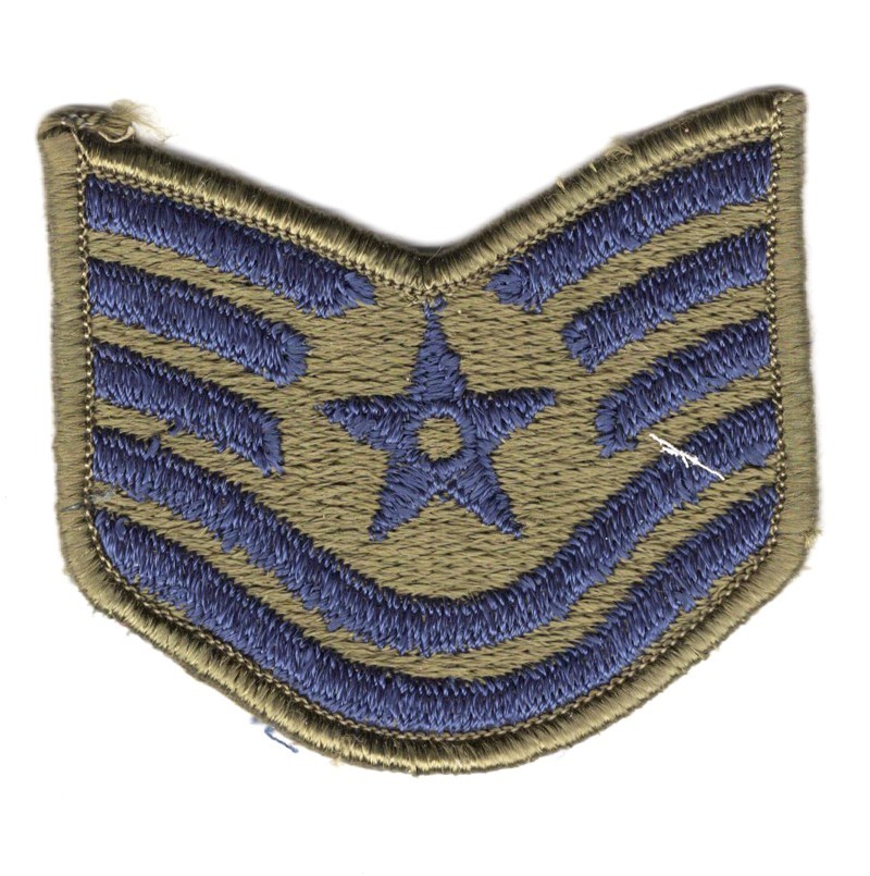 USAF Air Force Chevrons - Technical Sergeant (single) - Post Vietnam 3" subdued