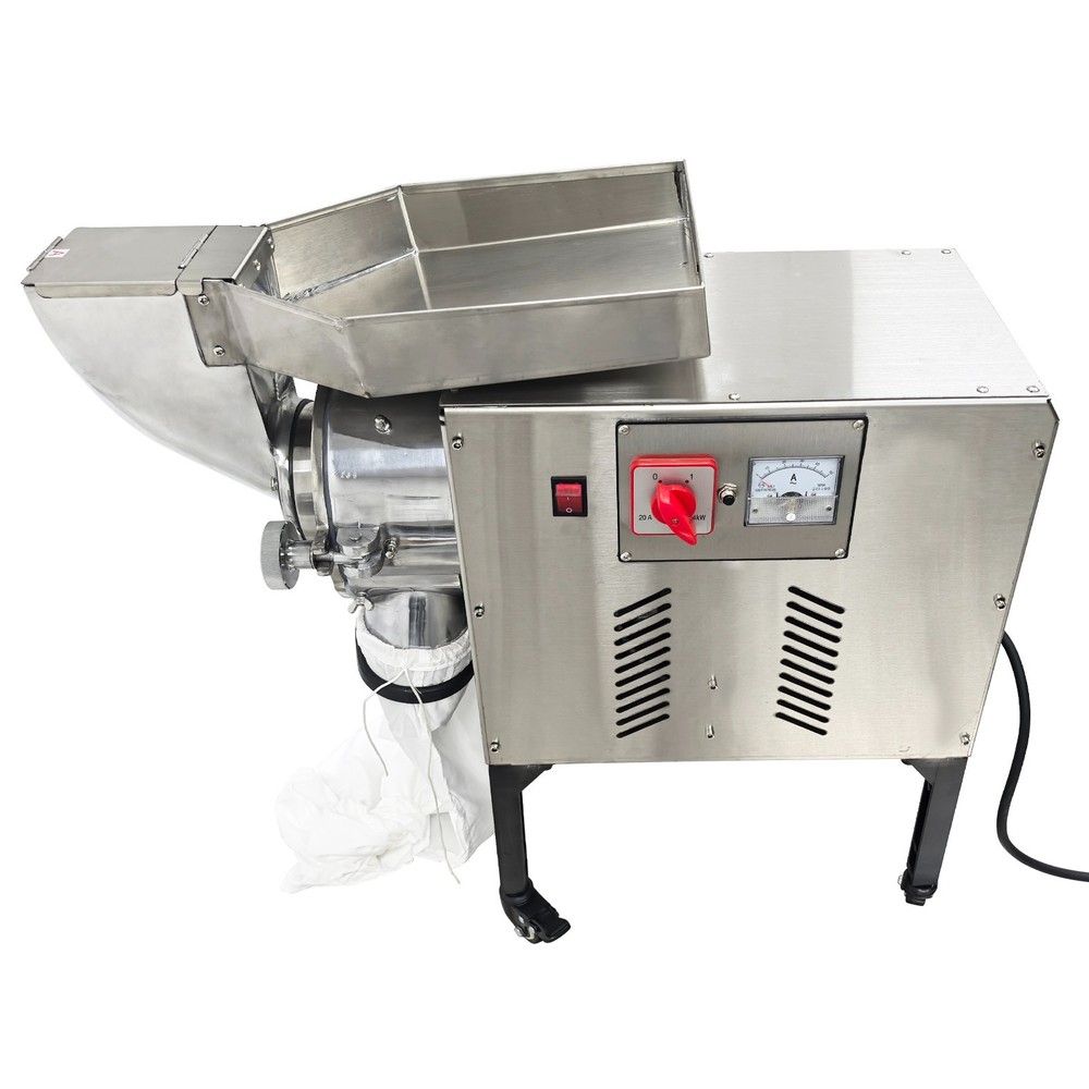 220V Horizontal Continuous Feeding Type Pulverizer Grinder Grain Mill Grinder
