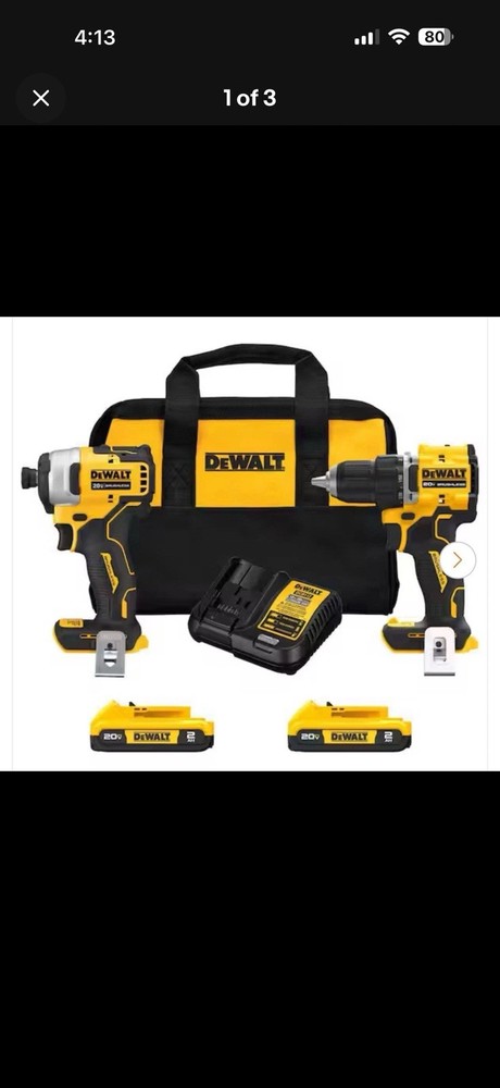 DEWALT ATOMIC 20V MAX Cordless Brushless Compact Drill/Impact Combo Kit DCK278C