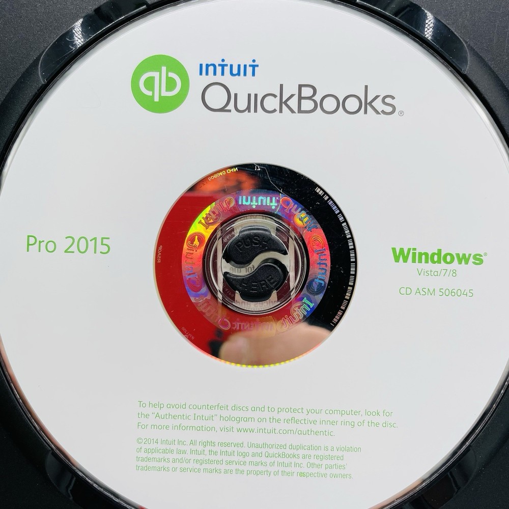 Intuit Quickbooks Desktop Pro 2015 (Windows PC) Genuine OEM w/ License Key Code