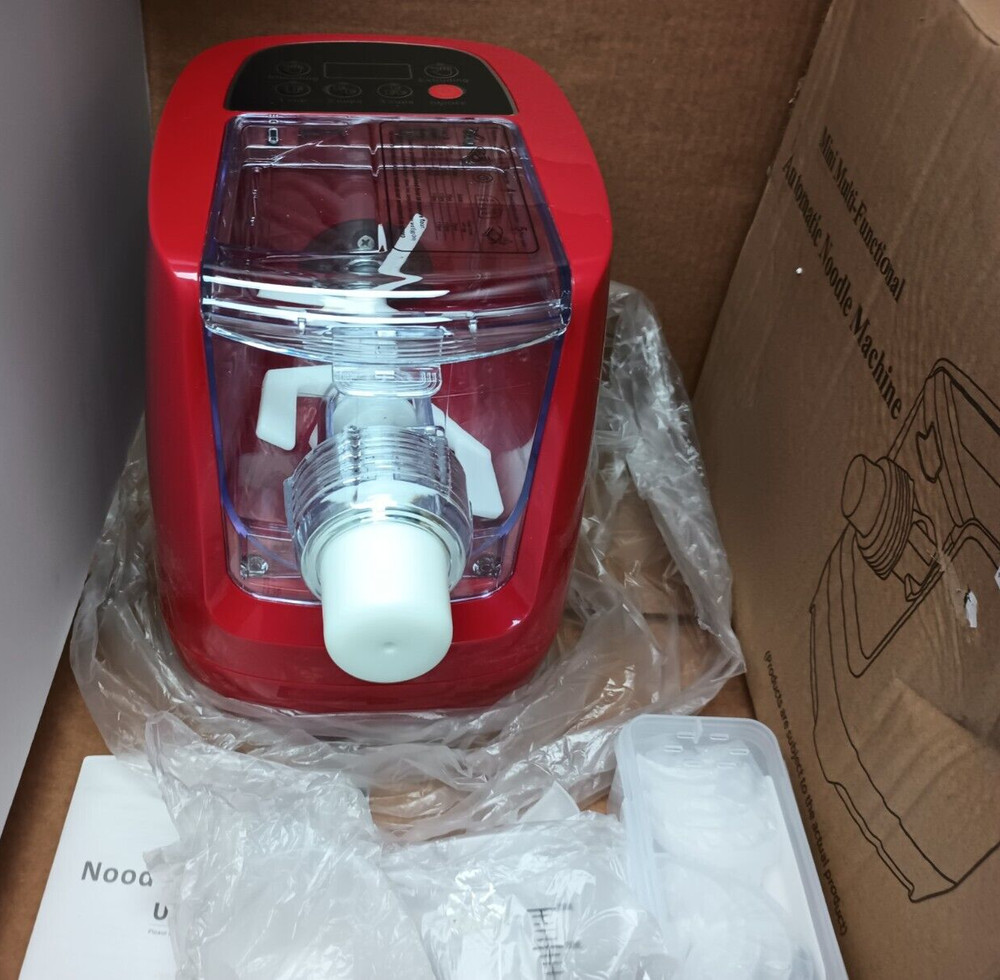 Mini Multi Functional Automatic Noodle Machine 260W Color Red Model Q6S Open Box