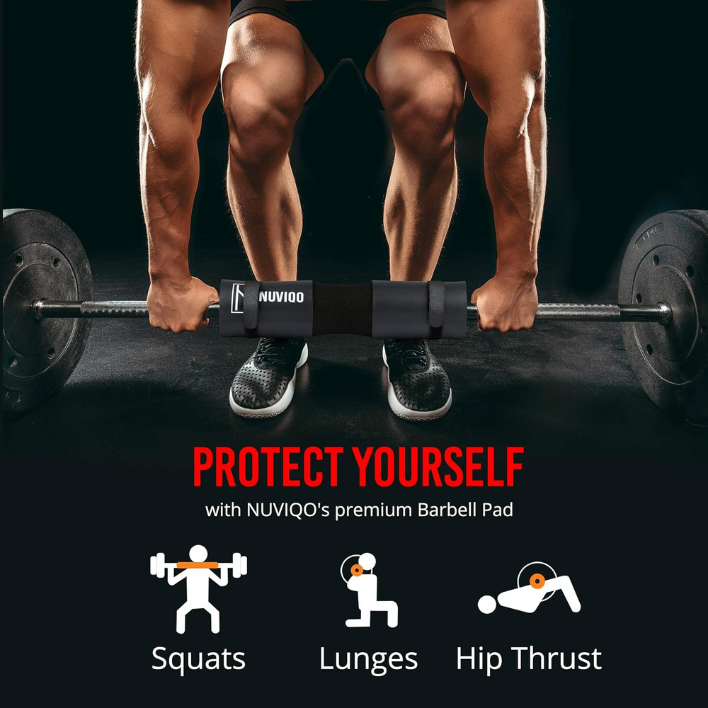 Barbell Squat Pad Thick Foam Neck & Shoulder Protector for Squats & Hip Thrusts