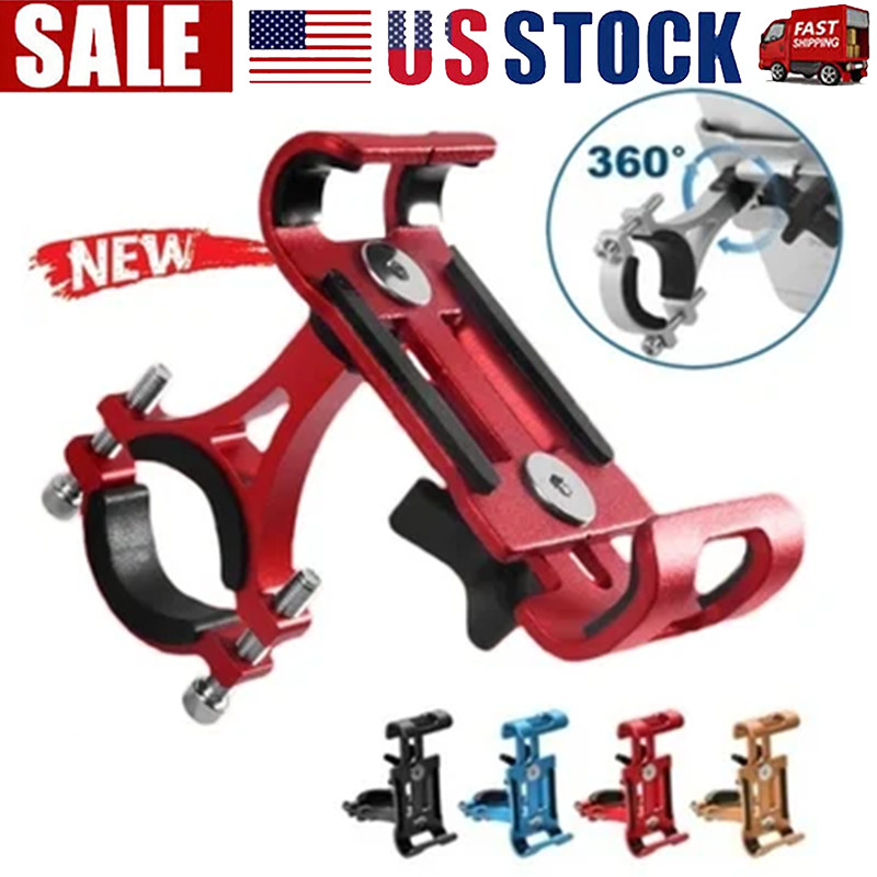 360° Aluminum Motorcycle Bike Bicycle GPS Cell Phone Holder Handlebar Mount LOT