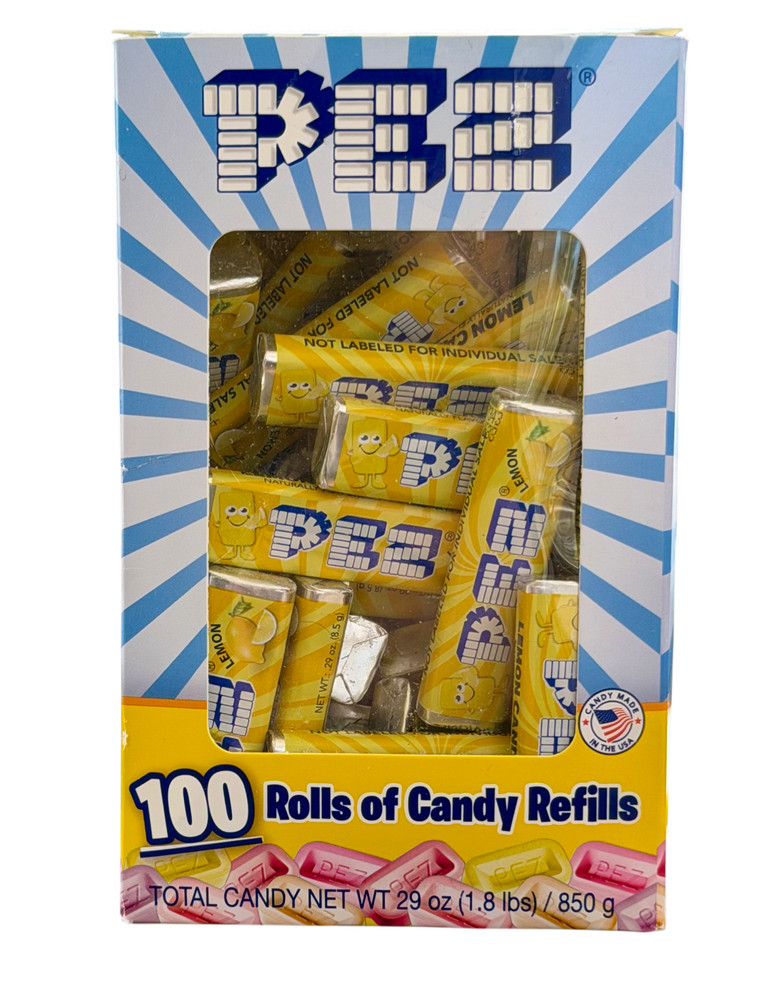 Pez Lemon Candy Refills - Bulk Box- 100 Rolls