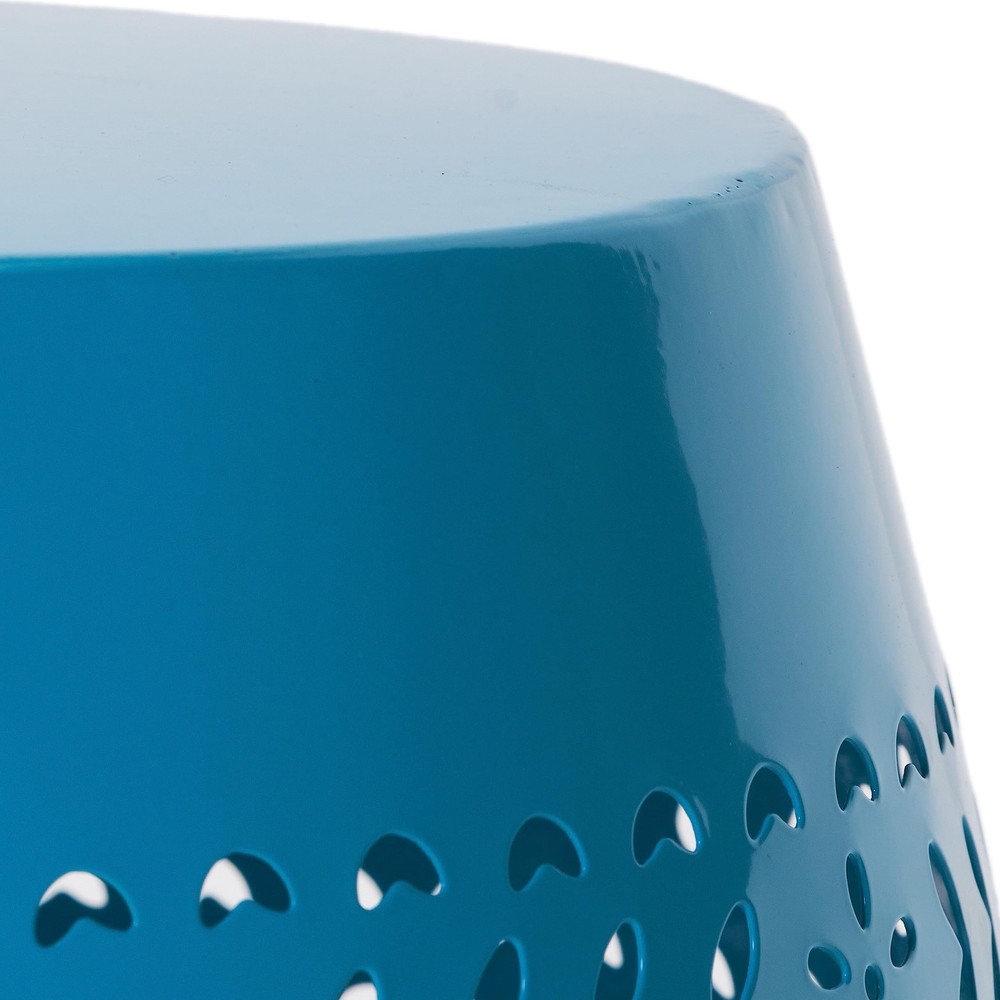 Christopher Knight Home Ruby Outdoor 12" Iron Side Table Blue