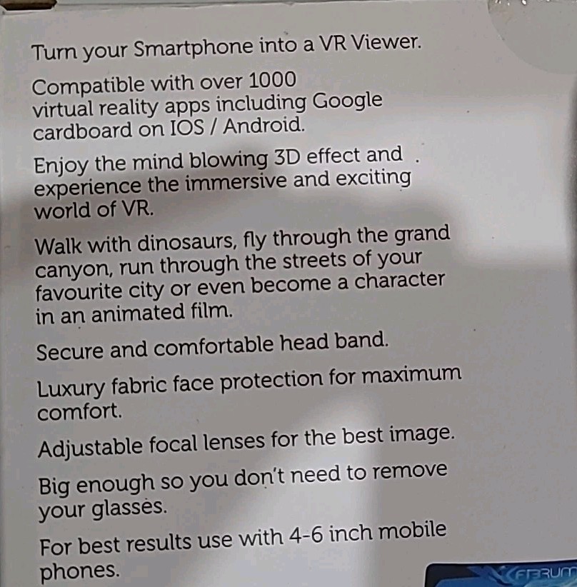 Woomobility Virtual Reality3D Headset for IOS/Android Smartphones