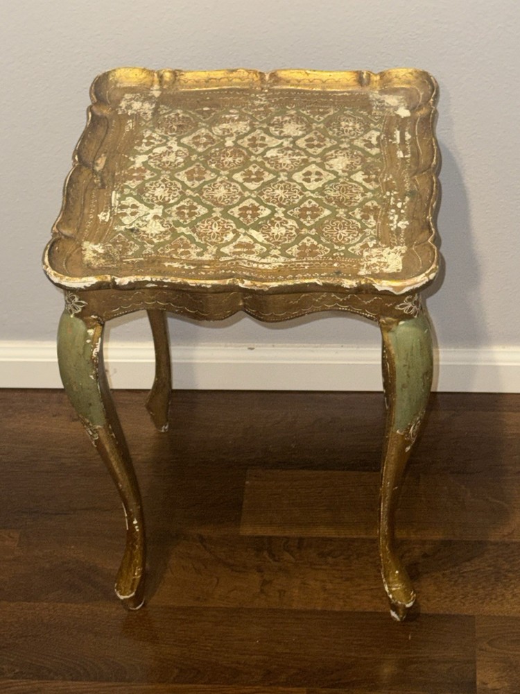 vintage Italian Florentine Style accent table