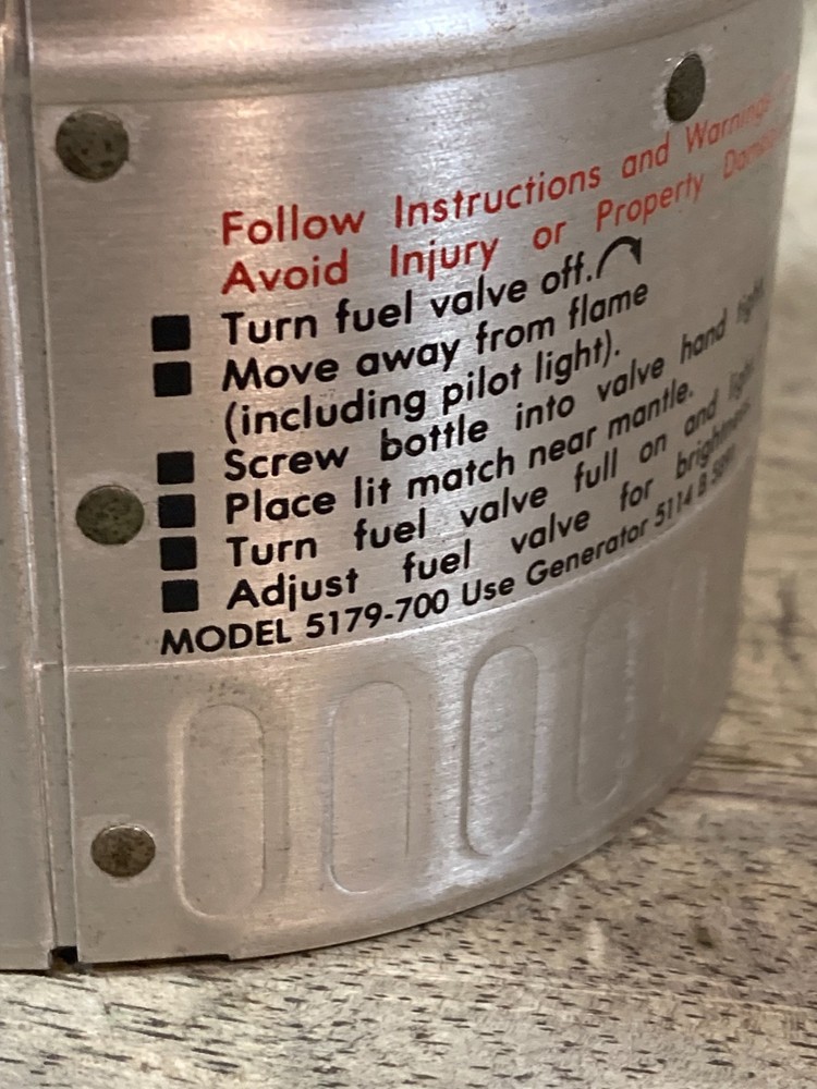 Coleman 5179 Propane Yard Light - Collar Globe Rest - Surface Rust