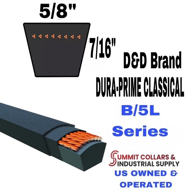 B/5L SERIES D&D DURA-PRIME PowerDrive V-Belts Choose your Size and QTY