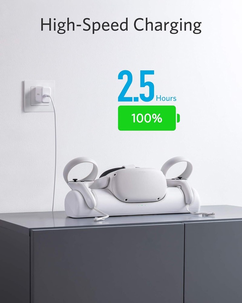 Anker Oculus Certified Charging Dock for Oculus Quest 2 Headset Display Holder
