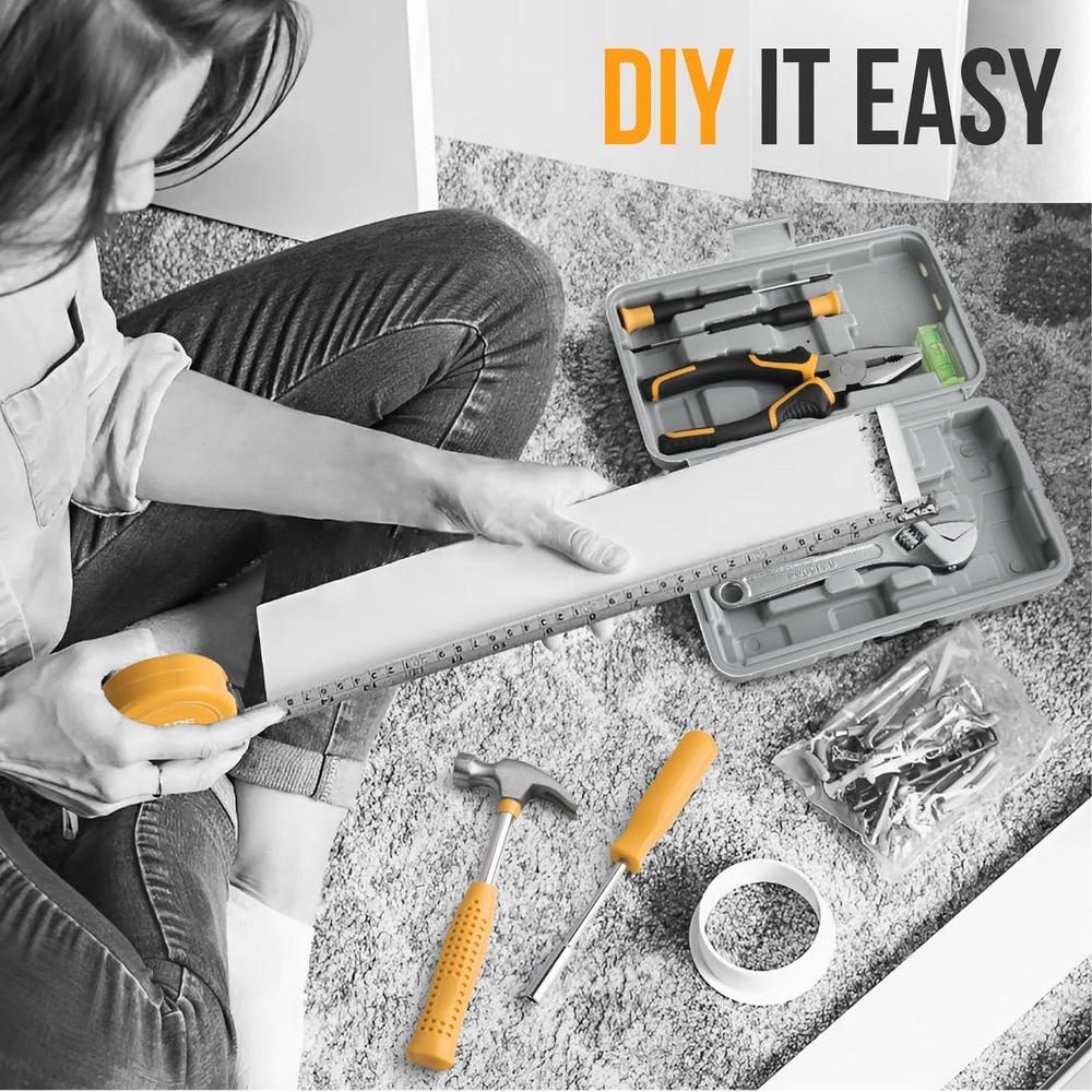 20 Pcs Basic Tool Kit, Compact Home Set with Mini Mini, Yelloww
