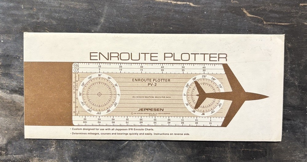 Jeppesen Enroute Aviation Pilot Plotter PV-2