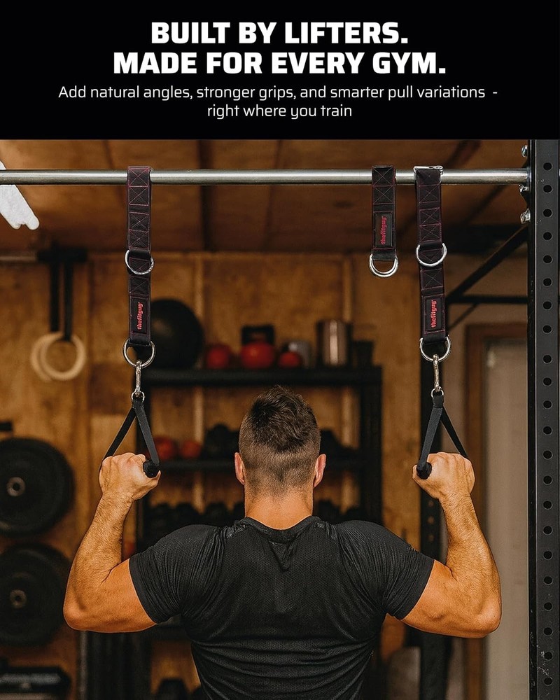 THEFITGUY Cable Attachment Extension Straps Pair – Heavy-Duty Adjustable Gym ...