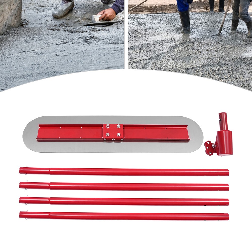 Total 15.75ft Handle Concrete Float Plastering Trowel Concrete Kit Bull Float