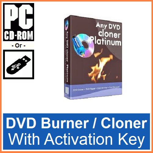 Any DVD Clone/Cloner Platinum Edition Rip/Ripper Full Version Inc Key CDR or USB