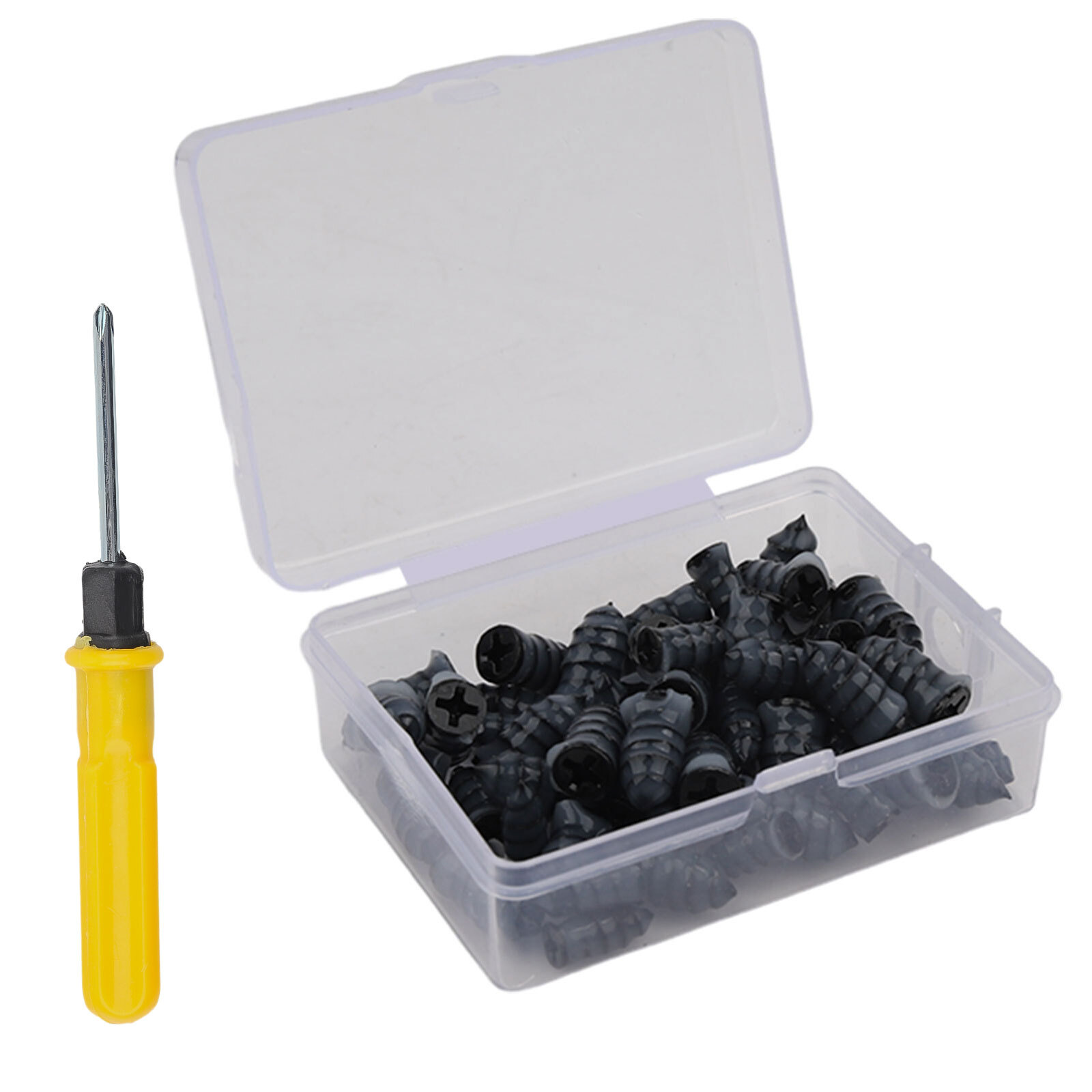 60Pcs Rubber Tire Nail Repair Kit Screw In Tire Plugs for Car Truck SUV Van