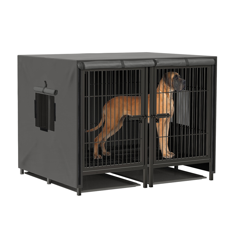 Jumbo XXL Large Dog Cage Heavy Duty Pet Playpen Crate Kennel with Tray & Divider