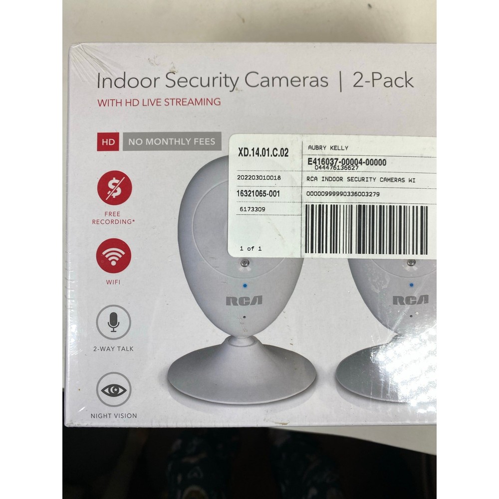 RCA Indoor Security Camera 2 Pack Model HSWIFIX1A2PK