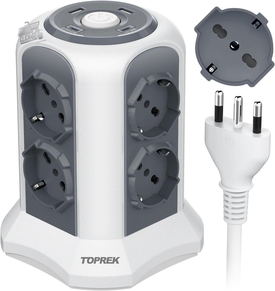 Vertical Outlet With 8 Universal Outlets ITA 10/16A E Schuko E 2 USB C E 2 US