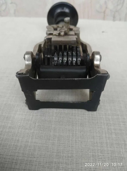 Semi-automatic six-digit numbering machine USSR, 1972