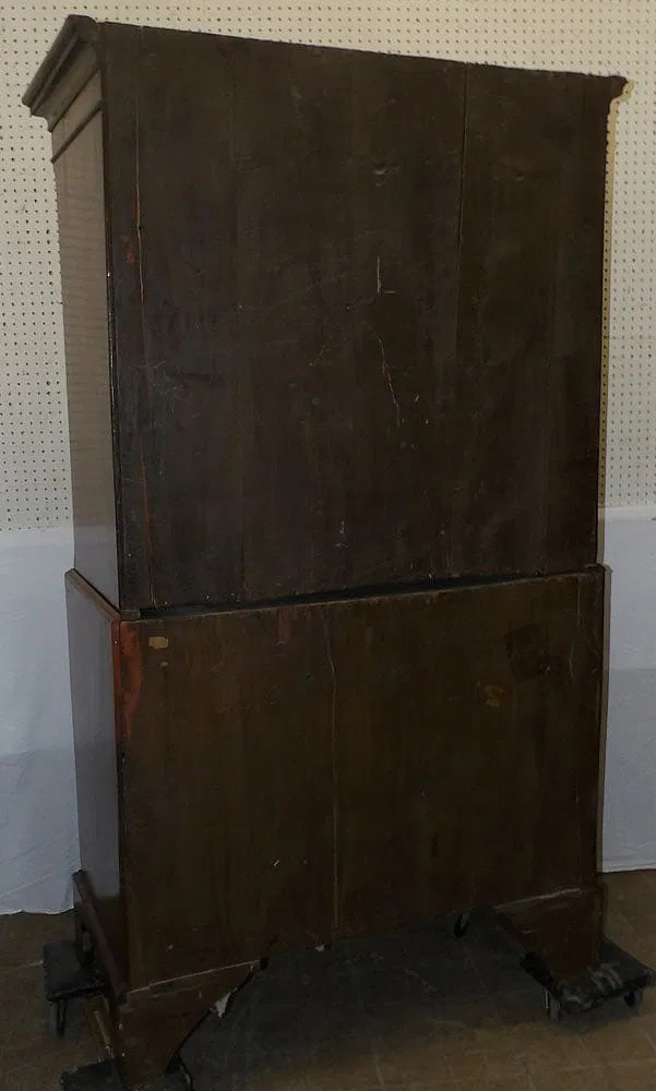 English Chest On Chest With Pull Out Silde 19thc