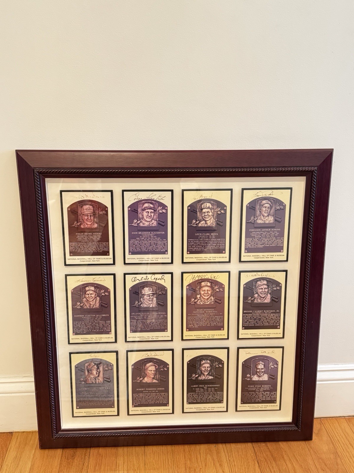 Orlando Cepeda Personally Owned Autographed Hall of Fame Plaque Framed Display