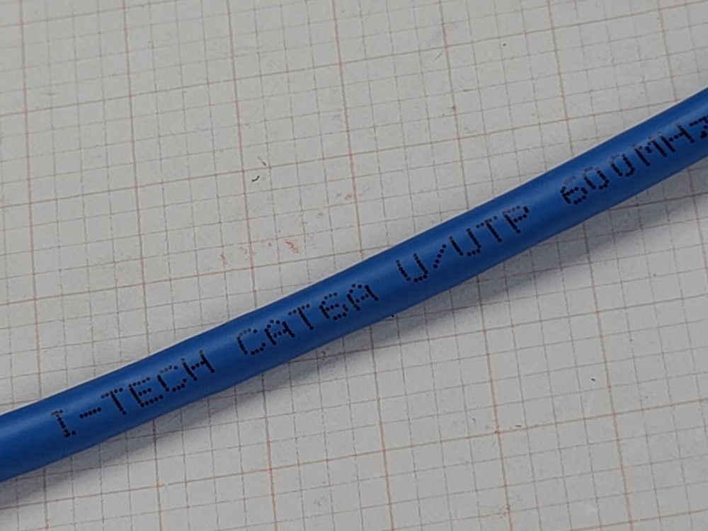 iTechCables CAT6A UTP 10G 10Gig Network Ethernet Cable Plenum CMP Blue /50ft